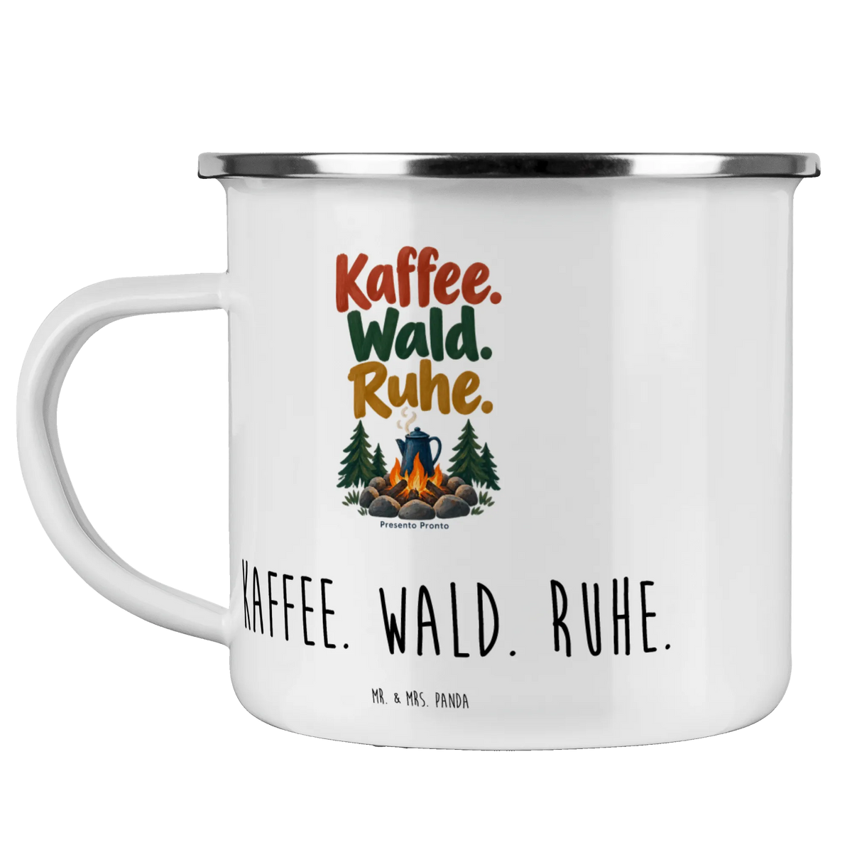 Gemütliche Emaille Tasse für Camping mit Lagerfeuer|p:2016462|h:e693ecd75f286452f1edc8e12e75b9da