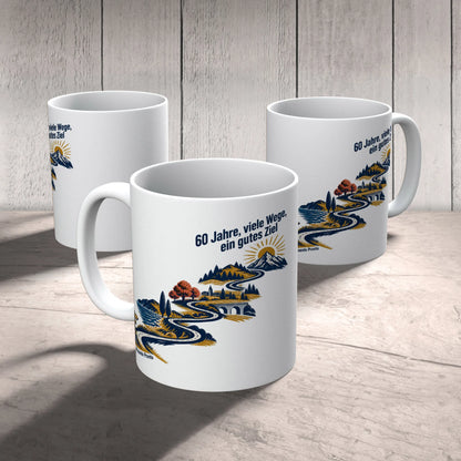 Lebensfrohe Tasse zum 60. Geburtstag mit Straße zum Horizont|p:2016465|h:231dab22ad11979ce7e352d69a594169