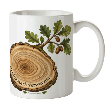 Herzliche Tasse zum 60. Geburtstag mit Eiche|p:2016469|h:c4fdb239de7aaf80c27022f82e4970ef