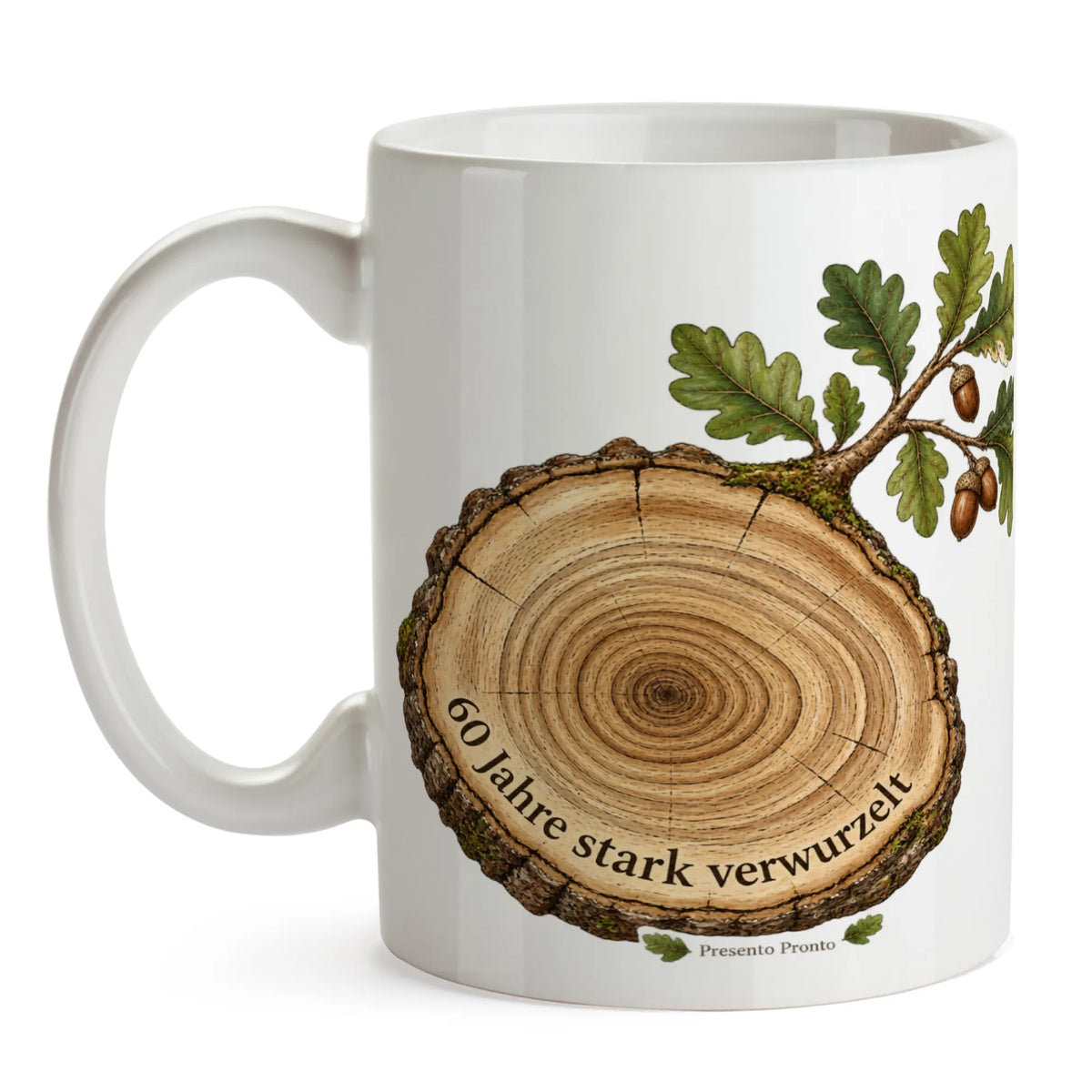 Herzliche Tasse zum 60. Geburtstag mit Eiche|p:2016469|h:60b9e9c64a27437135442769a9244b40