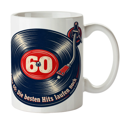 Lustige Tasse zum 60. Geburtstag mit Schallplatte|p:2016470|h:6fa4cc3d5a21eac3f11a36ed777ba550