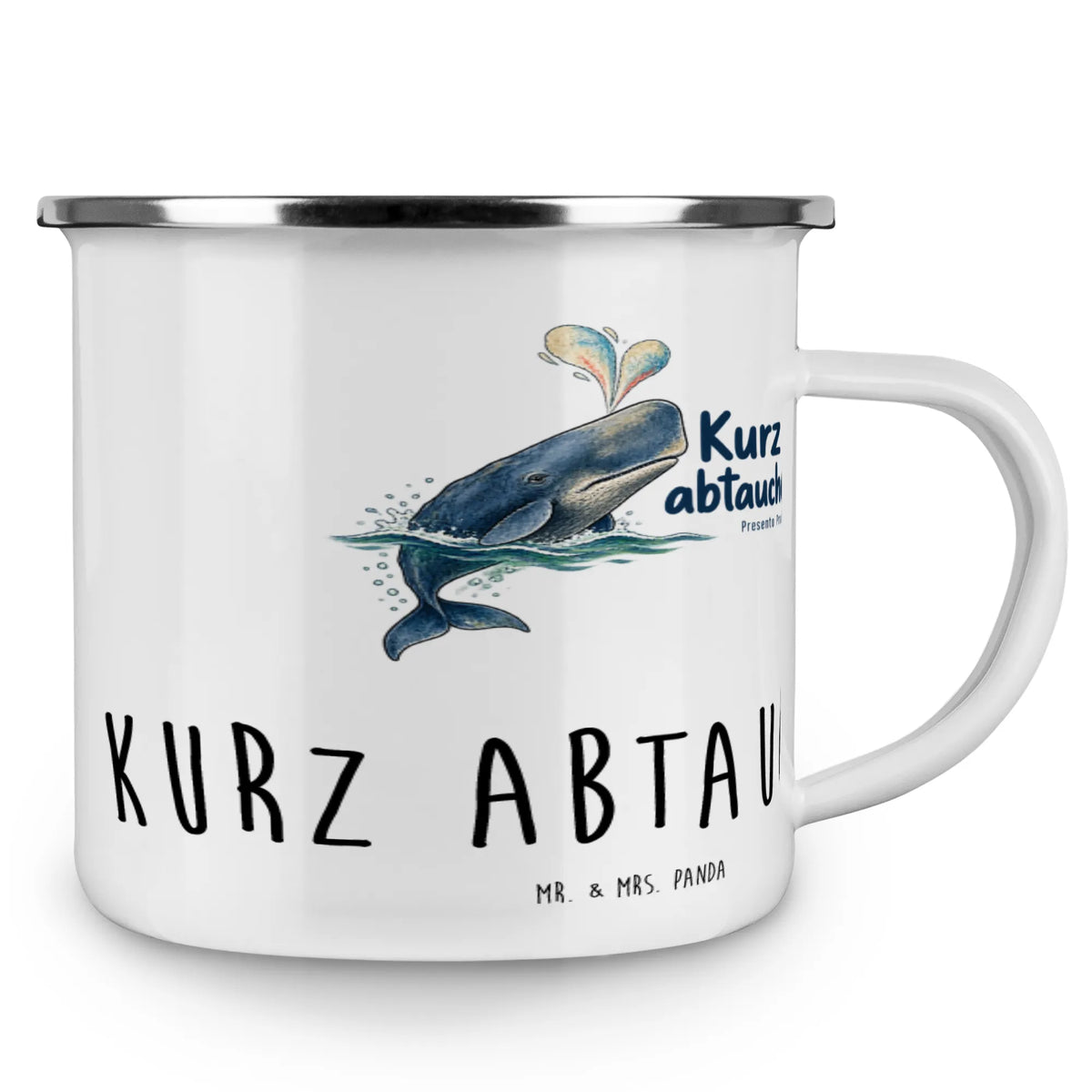 Besonnene Pottwal Emailletasse für ruhige Auszeit|p:2016475|h:394b1062524df35b36444a14e14ec1b5