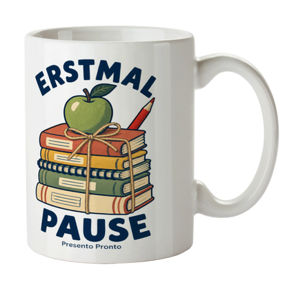 Lustige Tasse für Lehrerin mit Apfel und Schulheften|p:2016479|h:31076407b23131c3f289082bf736581a