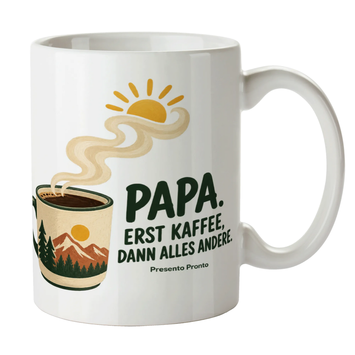 Lustige Kaffeetasse für Papa mit Sonne und Spruch|p:2016483|h:760582ff2d12214ebca956c35521b50a