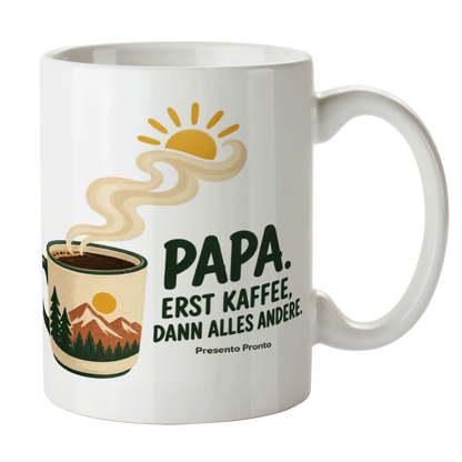 Lustige Kaffeetasse für Papa mit Sonne und Spruch|p:2016483|h:760582ff2d12214ebca956c35521b50a