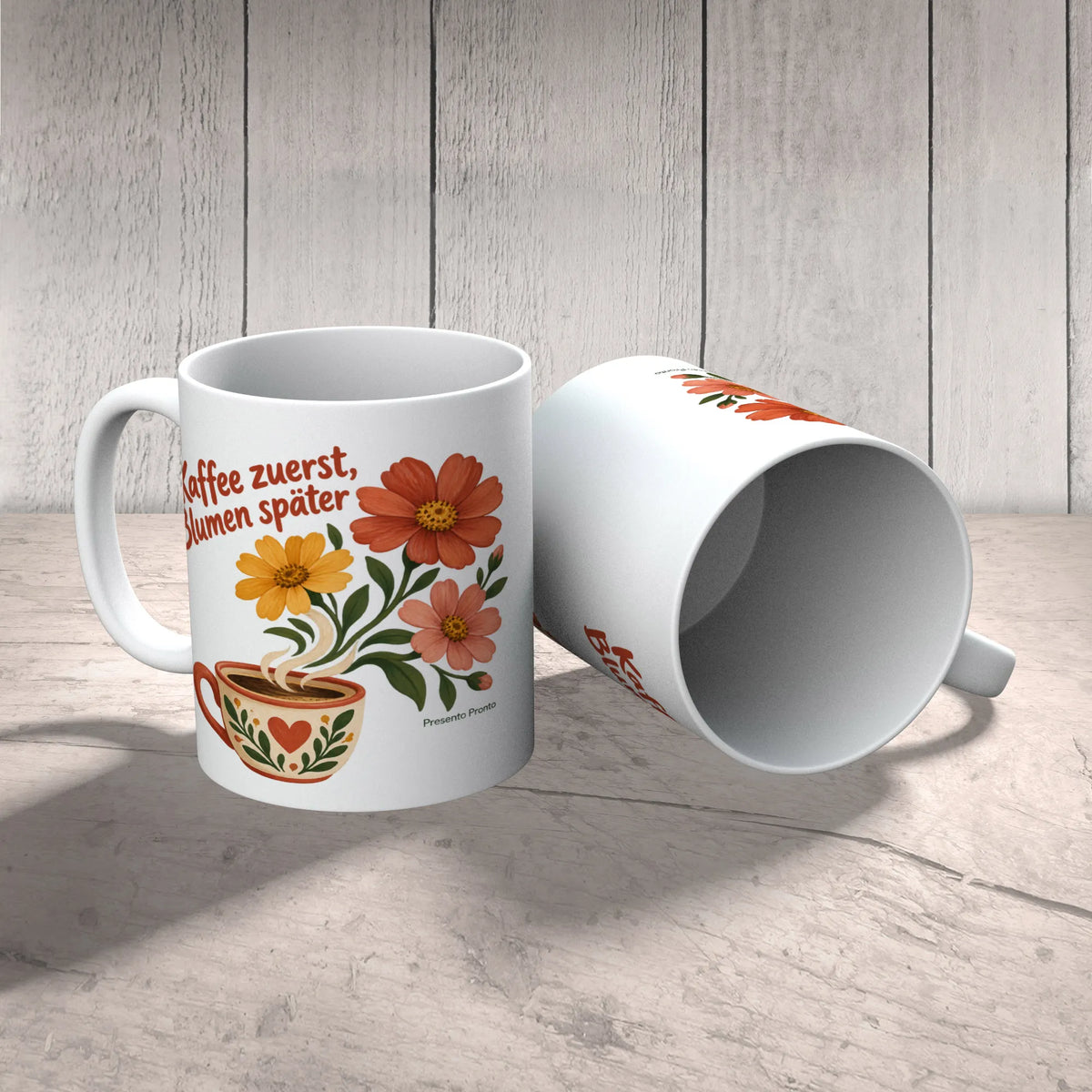 Lustige Kaffeetasse mit Blumen für Gartenfreundin|p:2016484|h:1767344ba755eb54b11c84b4bbd65700