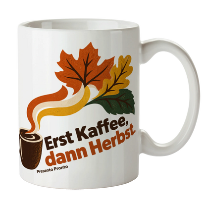 Lustige Kaffeetasse für den Herbst mit Herbstblättern|p:2016485|h:d009613d02174b915385bd697f2ab5ac