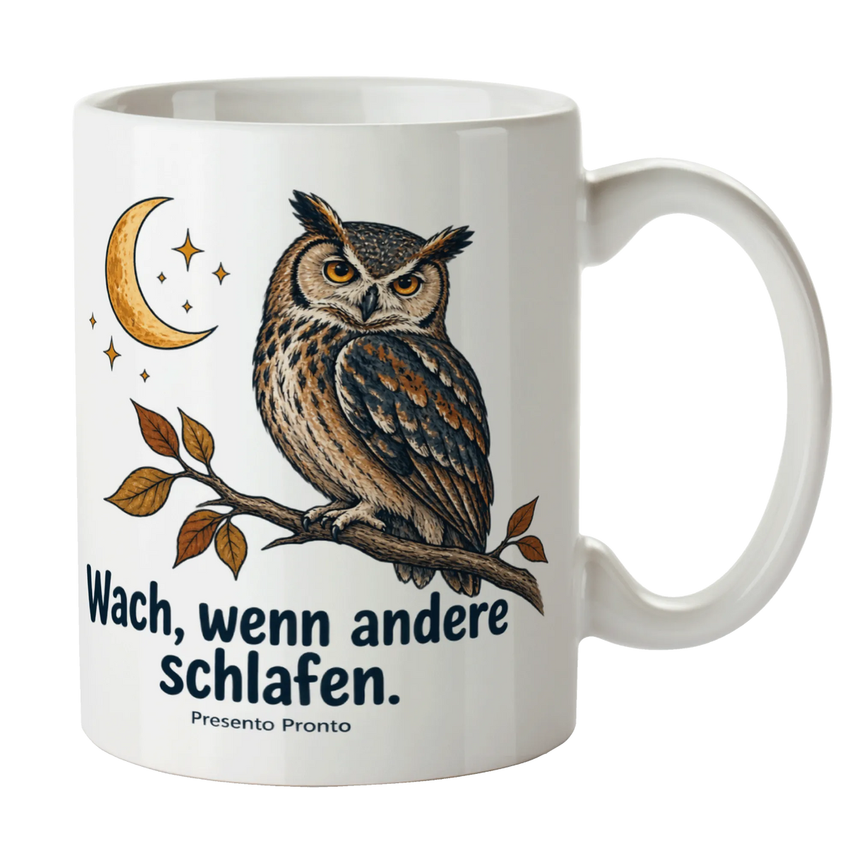 Stimmungsvolle Keramiktasse mit Eule für Nachteulen|p:2016486|h:939e11d8852978421eb42cd26f779933