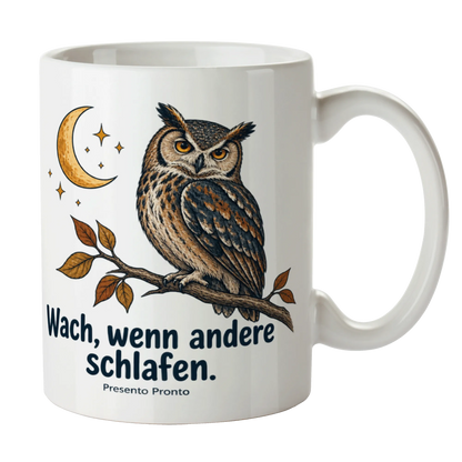 Stimmungsvolle Keramiktasse mit Eule für Nachteulen|p:2016486|h:939e11d8852978421eb42cd26f779933