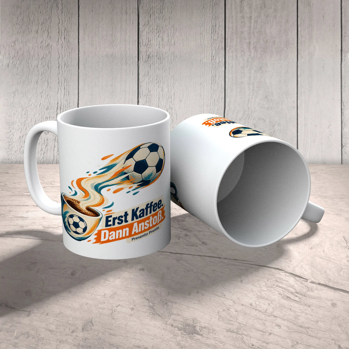 Lustige Kaffeetasse für Fußballfans mit Fußball im Kaffeedampf|p:2016488|h:641e41cd328bb351d0a691d9a2b68840