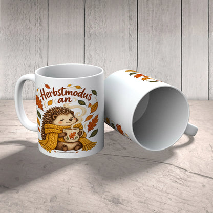 Gemütliche Kaffeetasse für den Herbst mit Igel|p:2016491|h:f9b057c1dfc3418984270c0eb8a65434