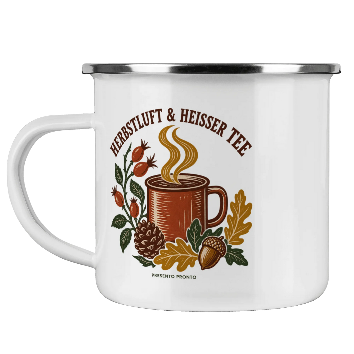 Gemütliche Teetasse für den Herbst mit Beeren und Eicheln|p:2016494|h:8a7130a4e222941604713b4fd9968257