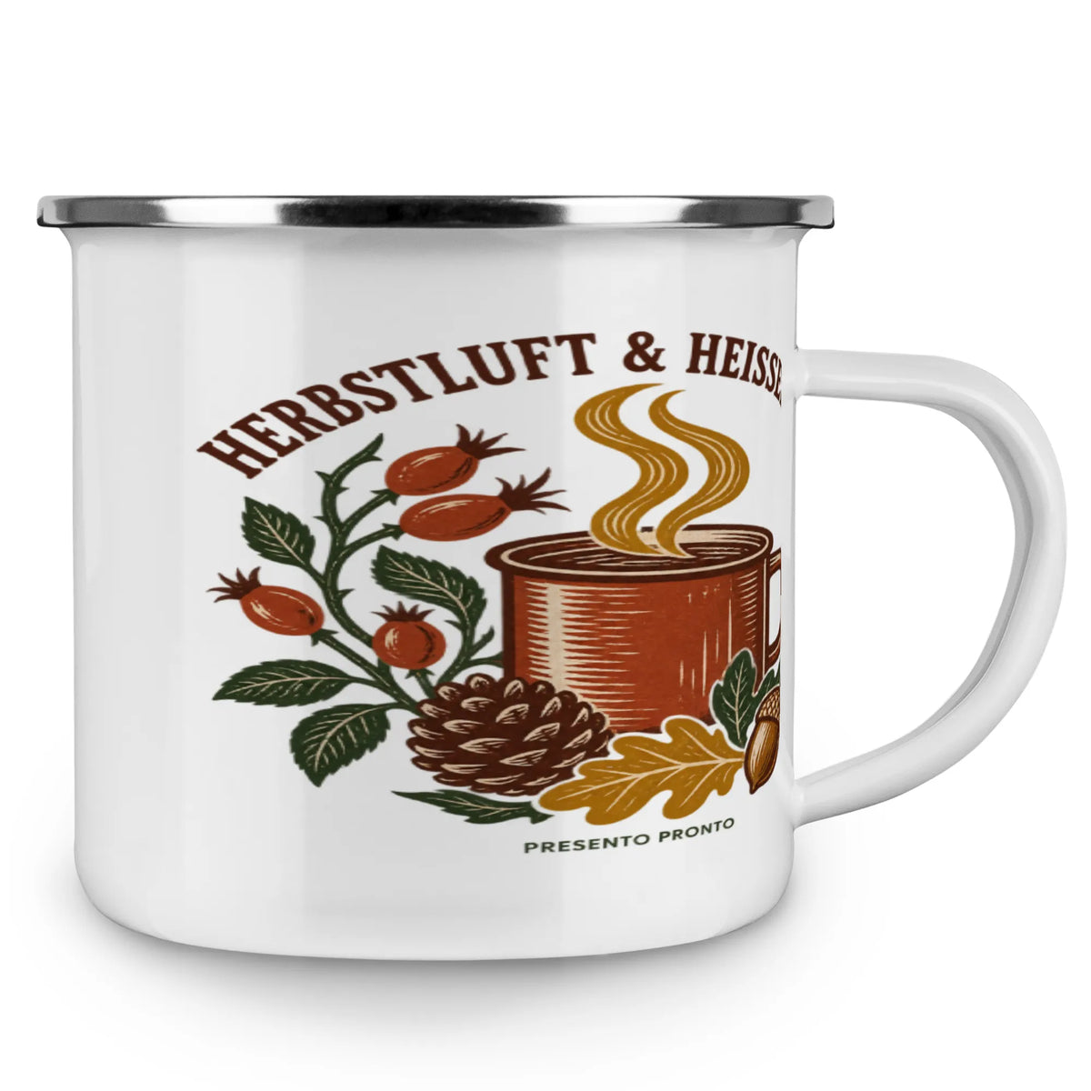 Gemütliche Teetasse für den Herbst mit Beeren und Eicheln|p:2016494|h:3b77460efebbbc3dfdb14d75b28b0795