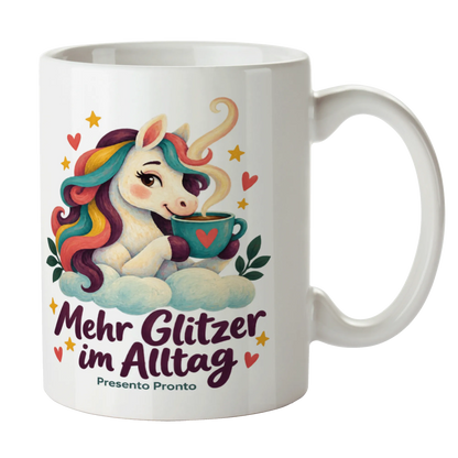 Verspielter Trinkbecher mit trinkendem Einhorn für Einhornfans|p:2016511|h:0f257e0c0c9a644933f10bfe66e1eee0