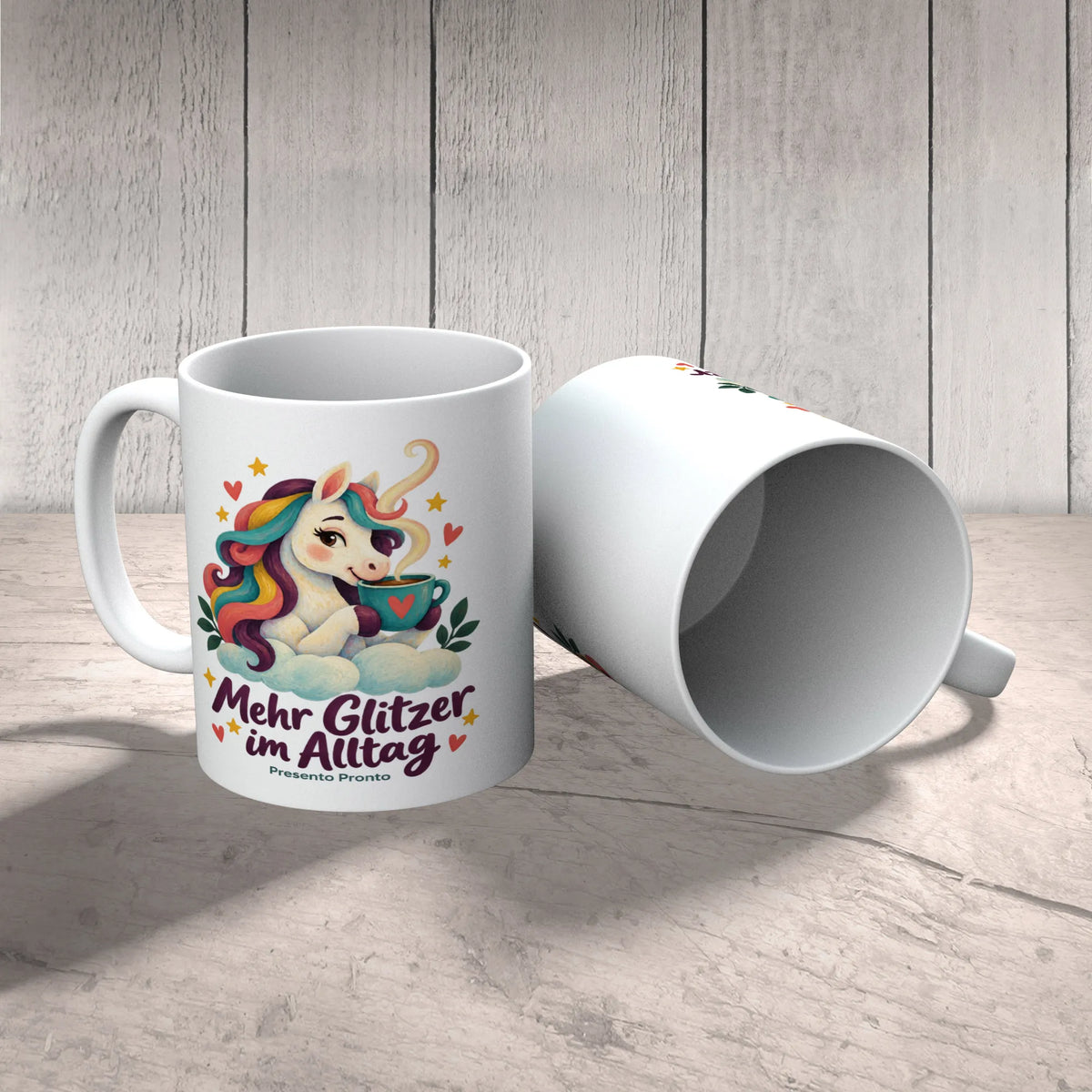 Verspielter Trinkbecher mit trinkendem Einhorn für Einhornfans|p:2016511|h:7f4b1c9b2017ce8a8cfdc385576d7c99
