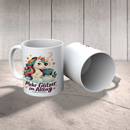Verspielter Trinkbecher mit trinkendem Einhorn für Einhornfans|p:2016511|h:7f4b1c9b2017ce8a8cfdc385576d7c99