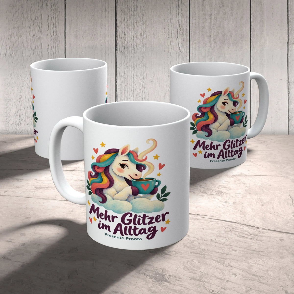Verspielter Trinkbecher mit trinkendem Einhorn für Einhornfans|p:2016511|h:3aba5267c2a2c28fd35af211799a080e