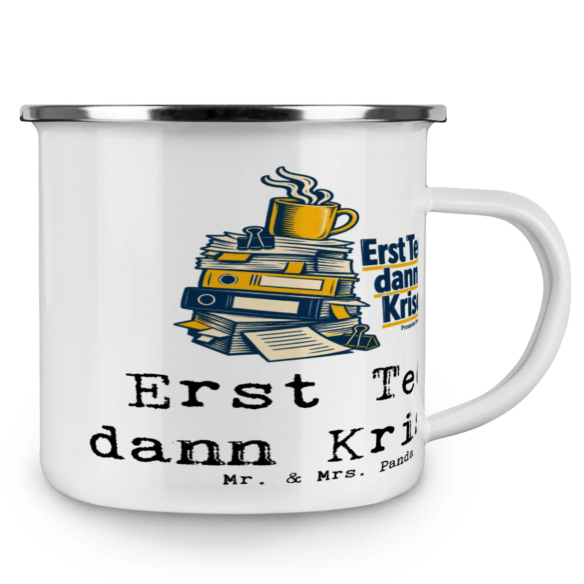 Lustige Teetasse fürs Büro mit Dokumentenstapel|p:2016517|h:67ed60ea35ad1e8f77b459e57fec73ab