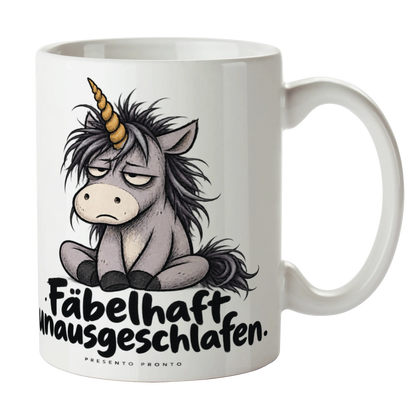 Lustiger Einhorn Trinkbecher für Morgenmuffel mit zerzauster Mähne|p:2016518|h:f05cc0351654f581645c2b4ea0f7095d