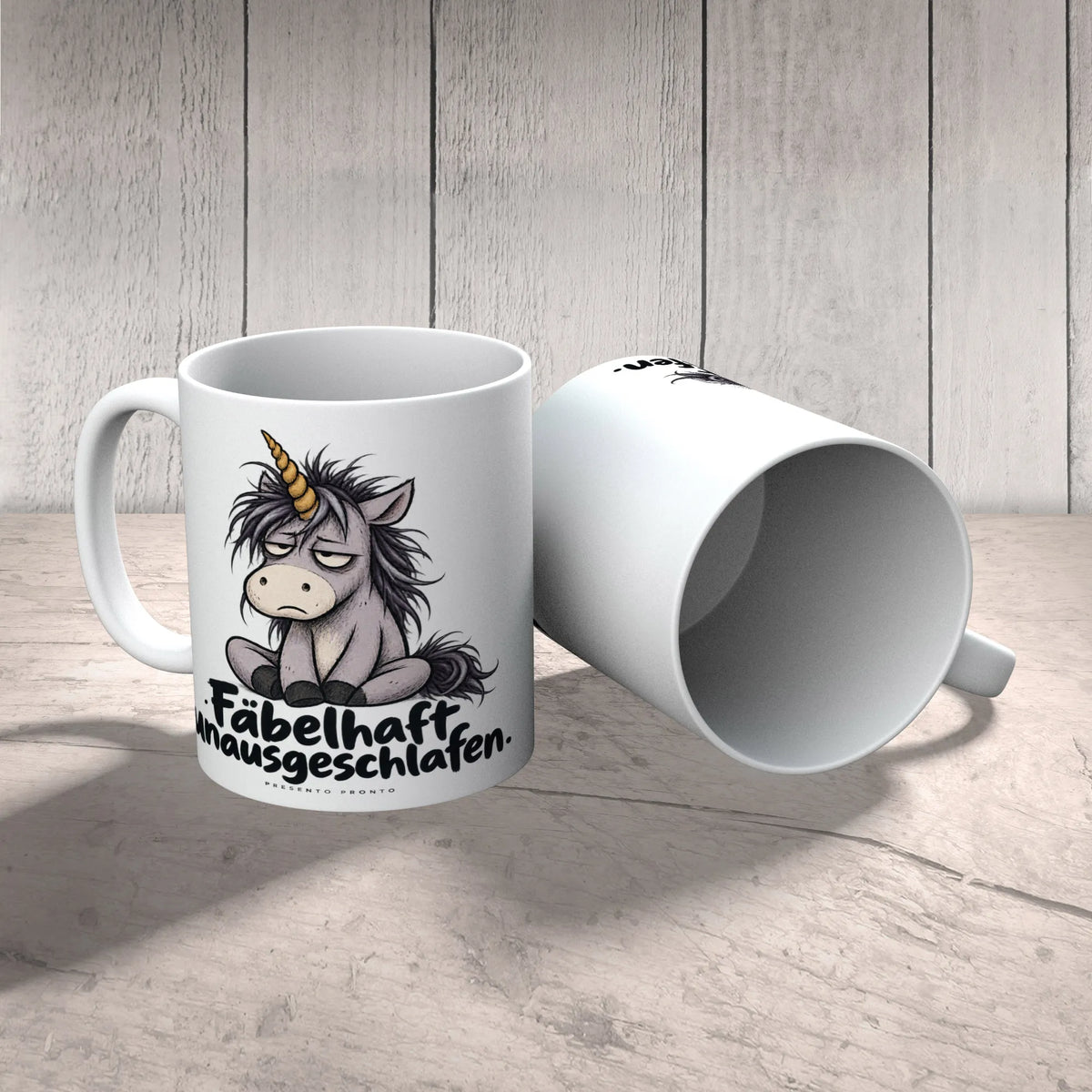Lustiger Einhorn Trinkbecher für Morgenmuffel mit zerzauster Mähne|p:2016518|h:e3cd4d4778484660f4e5cf514df4834c