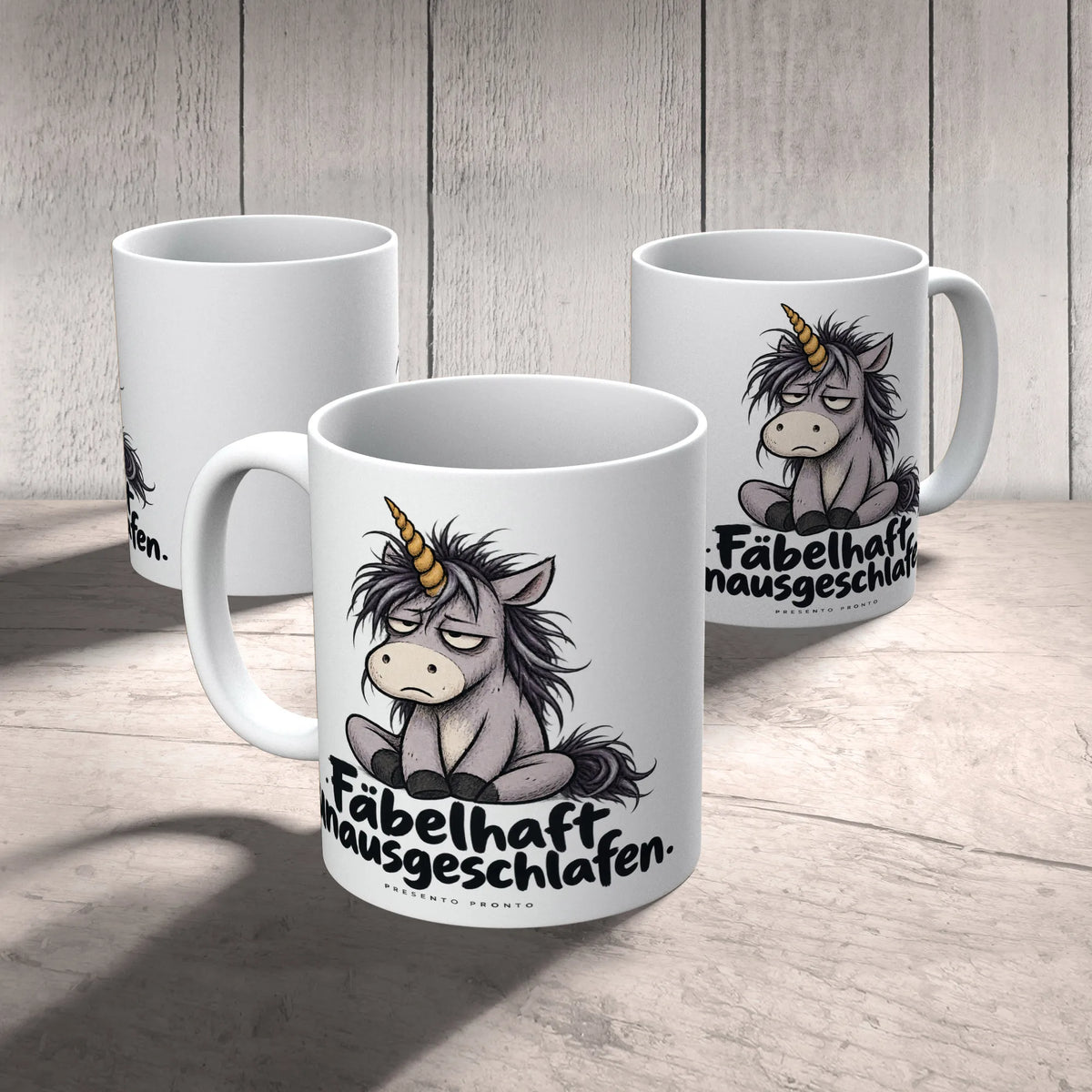 Lustiger Einhorn Trinkbecher für Morgenmuffel mit zerzauster Mähne|p:2016518|h:3a1d219224cc54bb56940942817a31b6