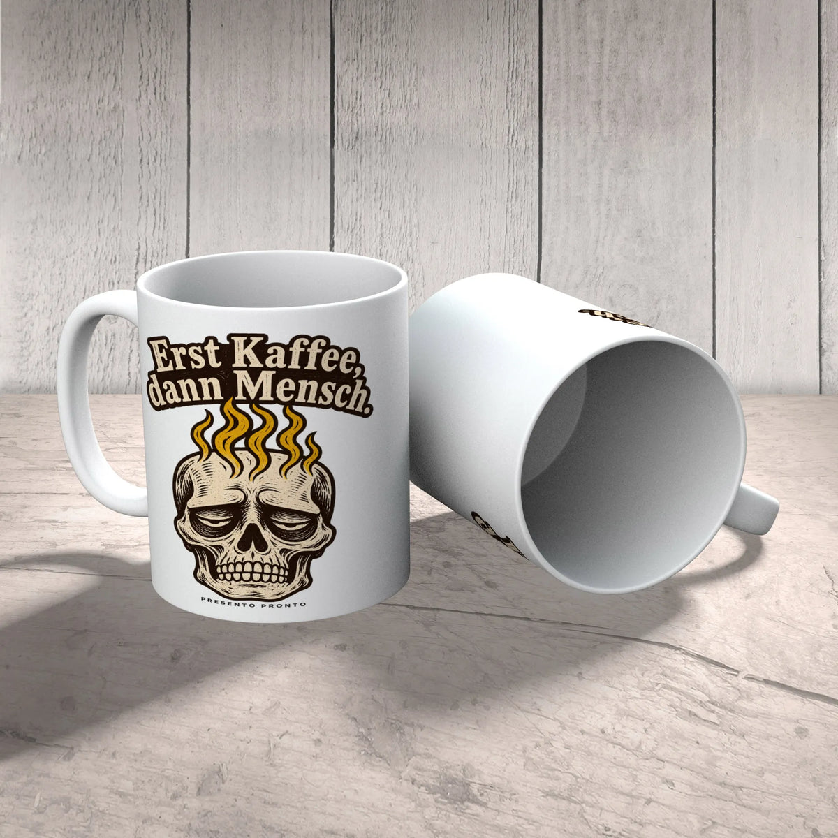Lustige Tasse mit Totenkopf für müde Kaffeetrinker|p:2016520|h:8f6aebcca3c6d5717c5046a396d0f72c