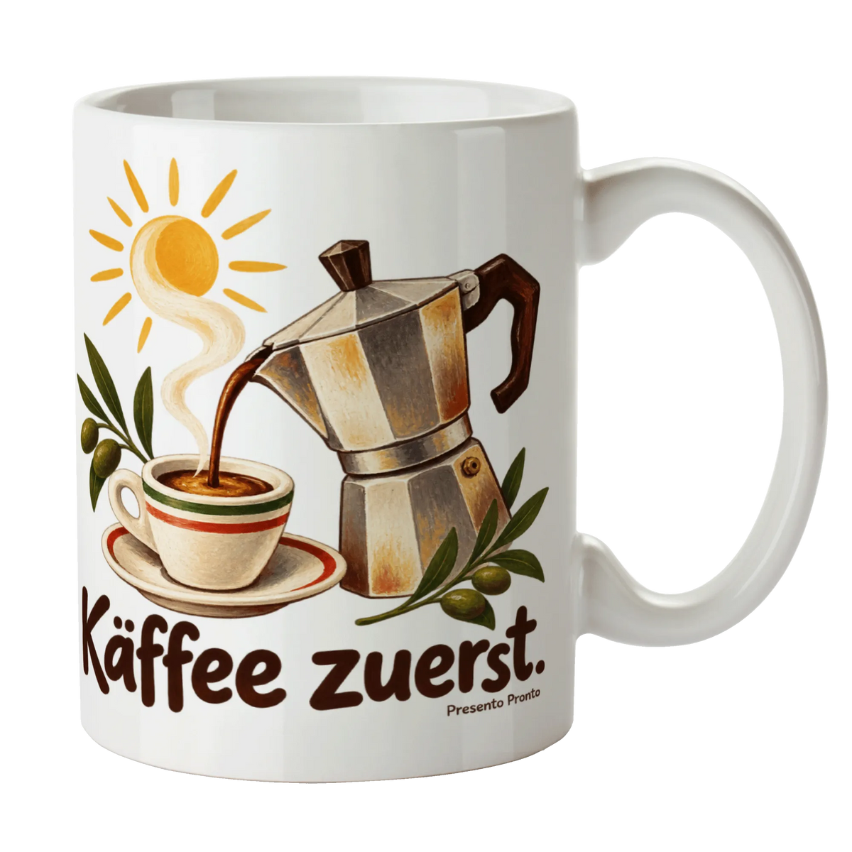 Lustige Italienische Kaffeetasse für Italienfans mit Espressokanne|p:2016522|h:a446cb553b7a8e5a15cf06060595463c