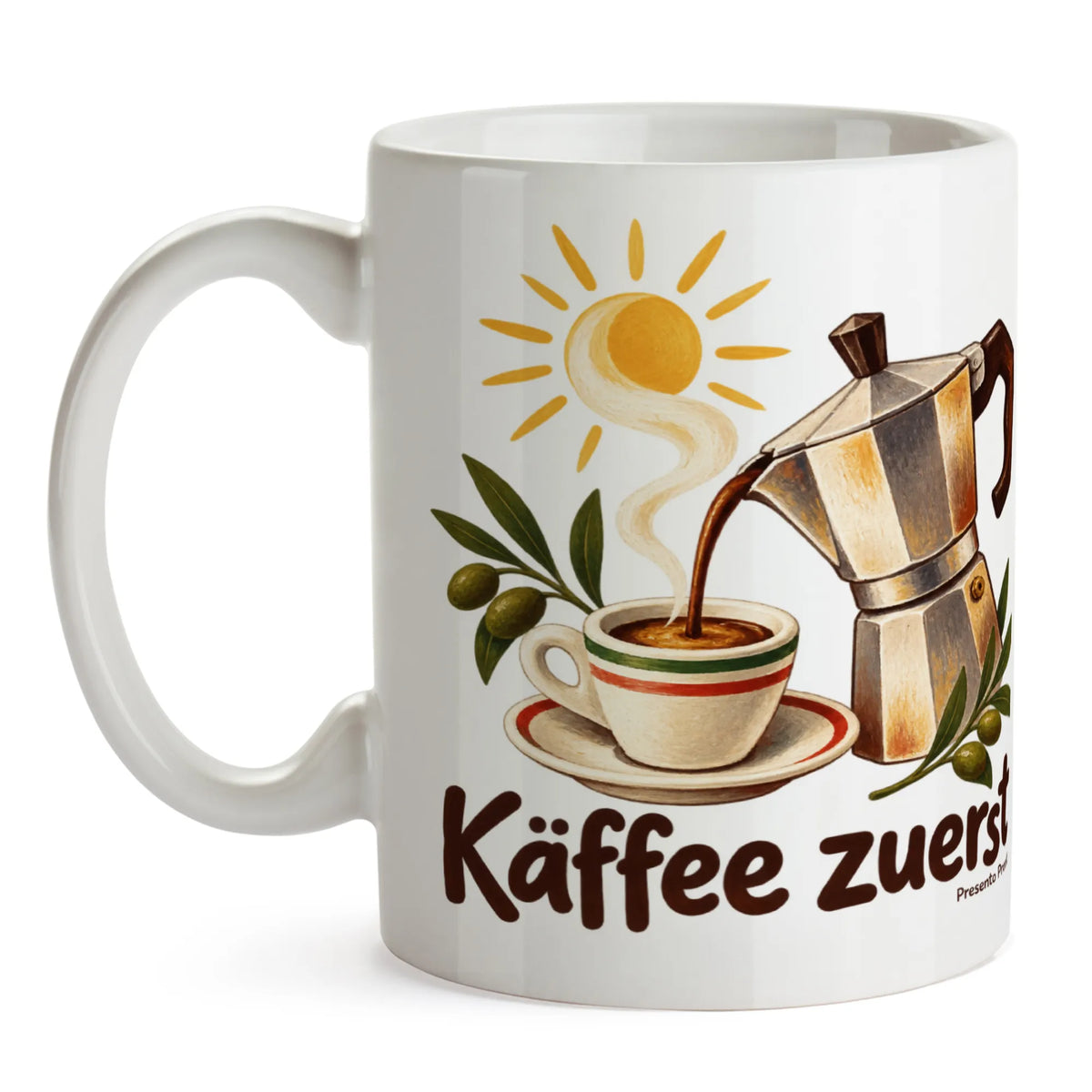 Lustige Italienische Kaffeetasse für Italienfans mit Espressokanne|p:2016522|h:2e4789ad2c91a37fa4f532d60247b30b