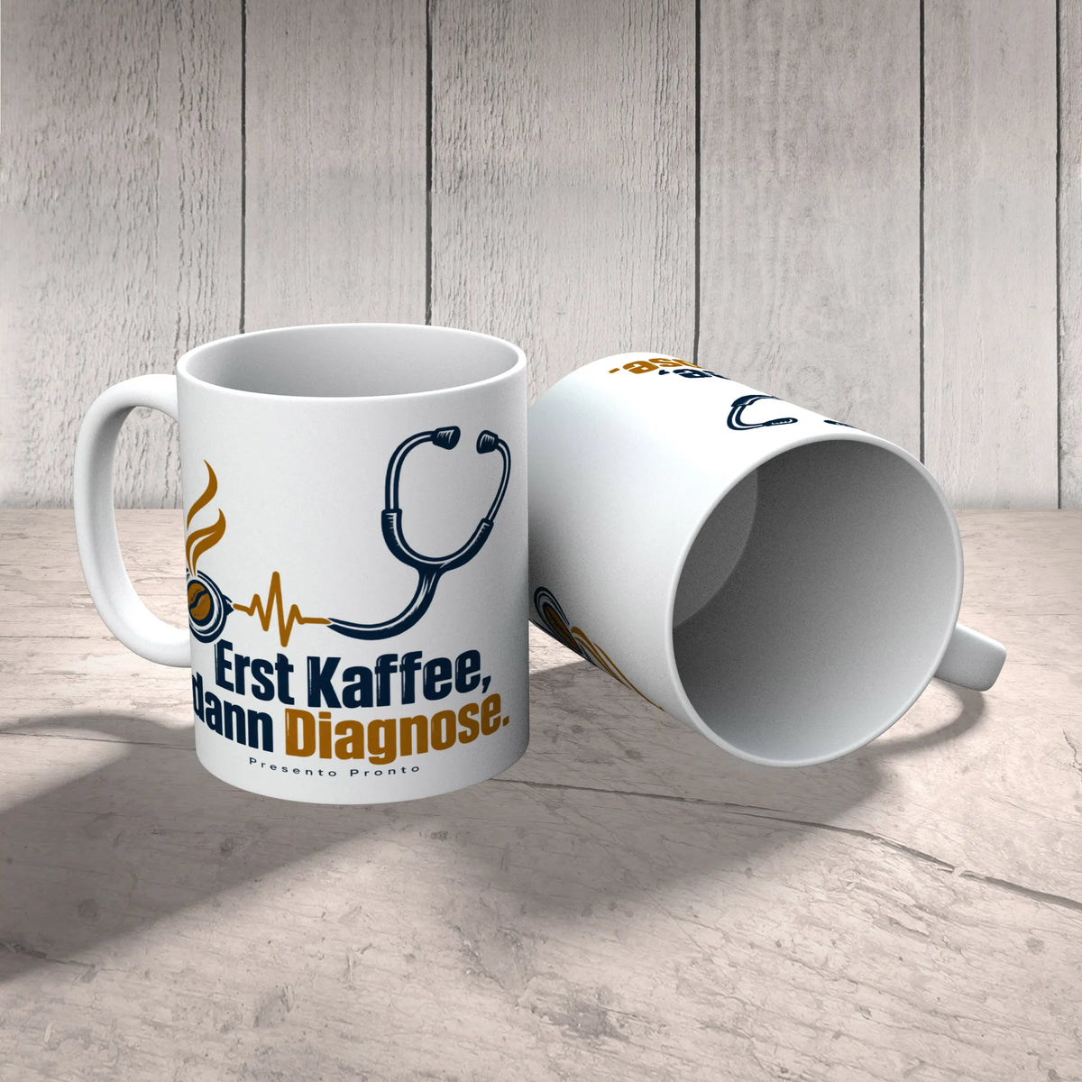 Lustige Tasse für Ärzte mit Stethoskop|p:2016523|h:0583d3717f94b299383d99498b9b3744