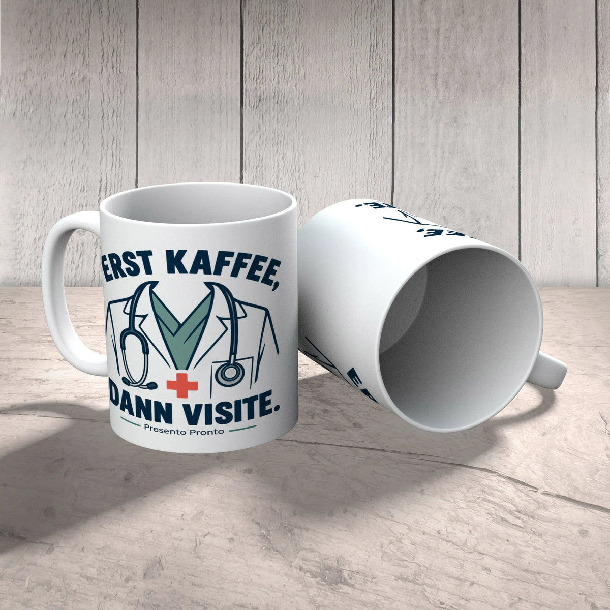 Lustige Tasse für Ärzte mit Kittel und Stethoskop|p:2016528|h:3dc73a32a6c07b37117df1953e399389