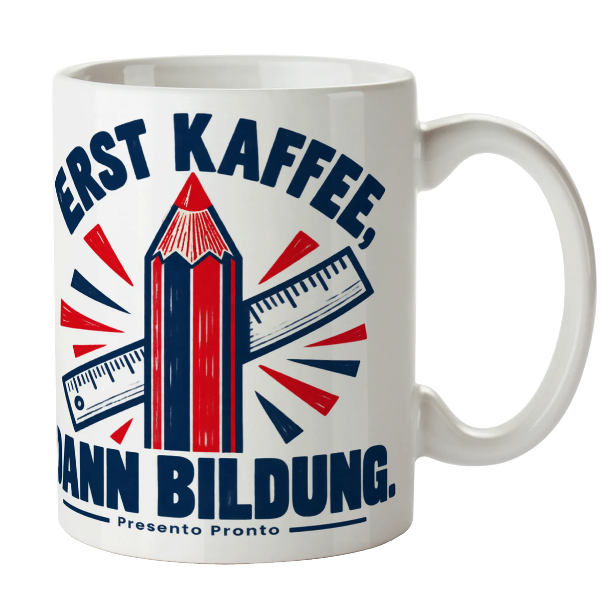 Lustige Tasse für Lehrer mit Bleistift|p:2016530|h:f10ace73164ff156463a8e706da192e4