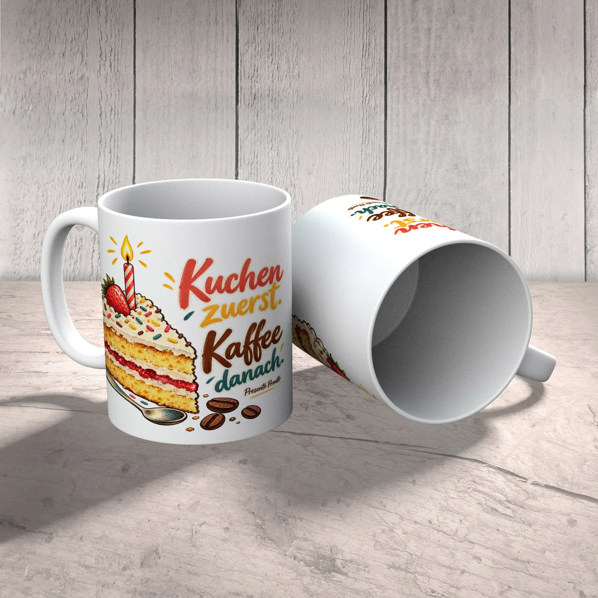 Lustige Tasse zum Geburtstag mit Kuchenscheibe und Kerze|p:2016533|h:be3a6caec8b27758162b45553ef4b5e9