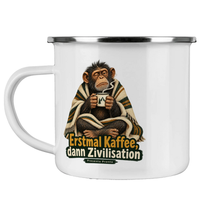 Lustige Emaille Tasse mit Affe für Morgenmuffel|p:2016537|h:ac093e9dee5019f6cfe387f1b8905c70