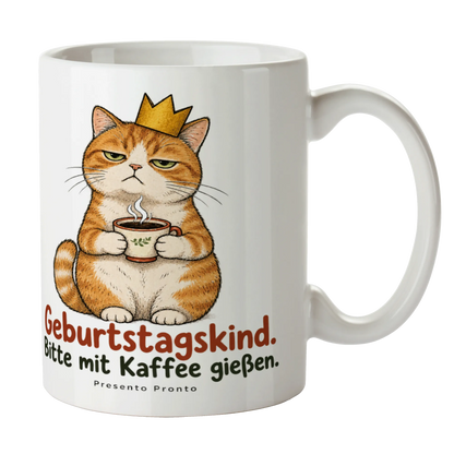 Lustige Tasse zum Geburtstag mit verschlafener Katze|p:2016538|h:9ee939d5ef3ceee84328ecdd70e9730e
