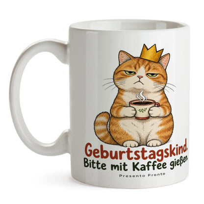 Lustige Tasse zum Geburtstag mit verschlafener Katze|p:2016538|h:58056a9a5682a902b913fcfb1e397b34