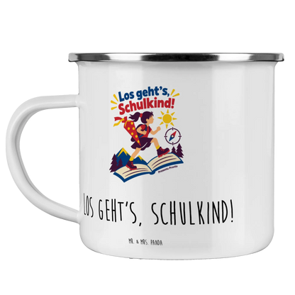 Fröhliche Emaille Tasse zur Einschulung für Mädchen mit Schultüte|p:2016546|h:8450a1540e71b3b063dd4db30aee44e4