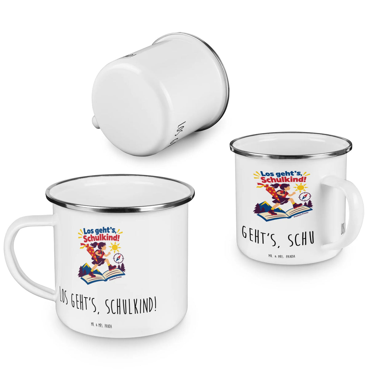 Fröhliche Emaille Tasse zur Einschulung für Mädchen mit Schultüte|p:2016546|h:2b51747b7077f8feca70cb25998a2af4