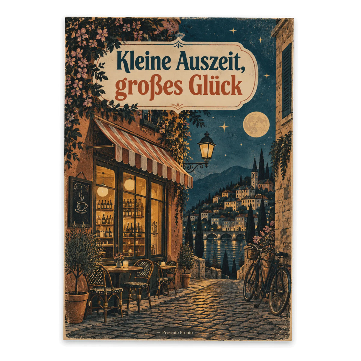 Romantische Vintage Postkarte mit Café für Auszeit|p:2016554|h:1f2c0d3e02cc26f3de2ce777b3ce90d7