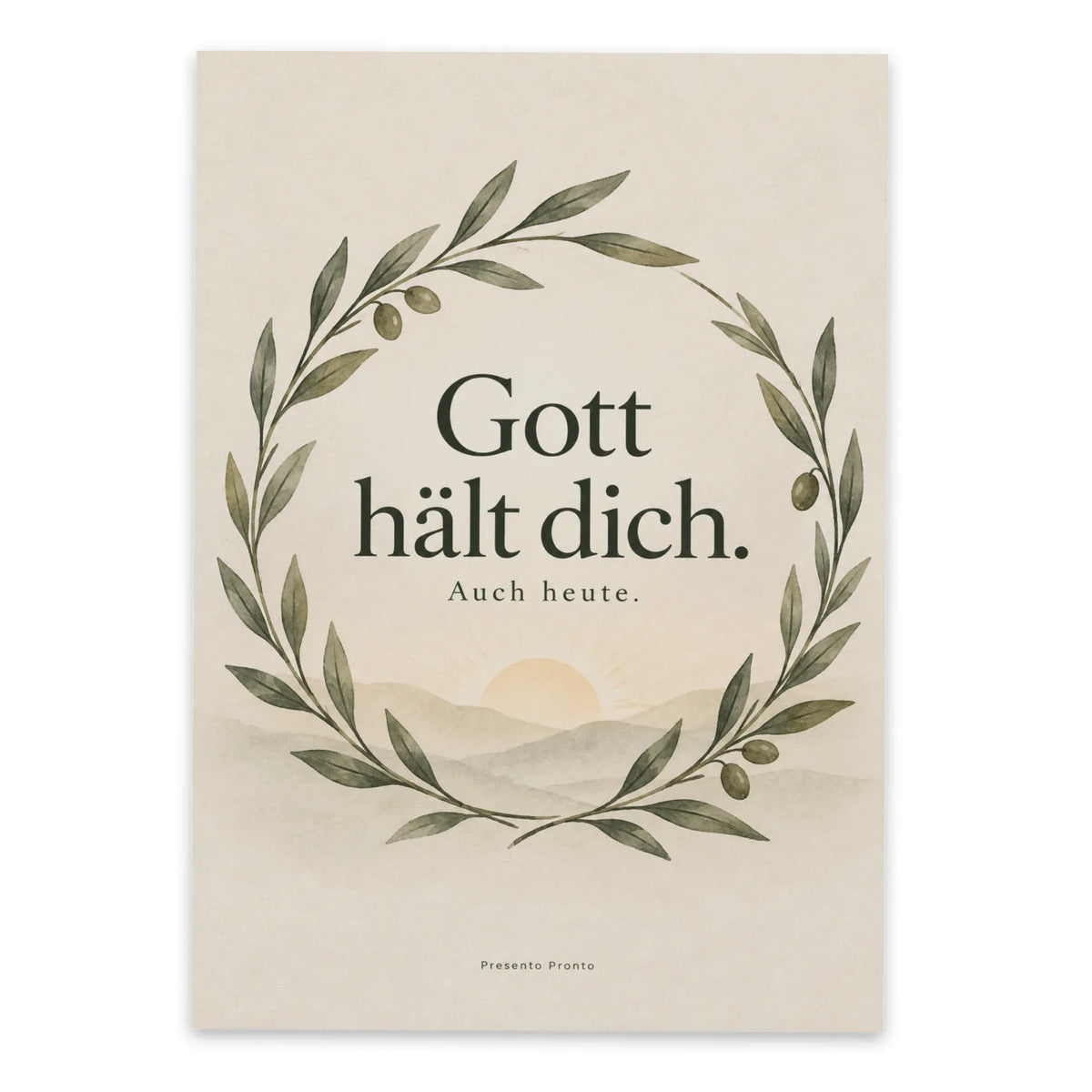 Hoffnungsvolle Christliche Postkarte mit Olivenzweig|p:2016558|h:0822a1f362bdb826ee8ce109f511d383