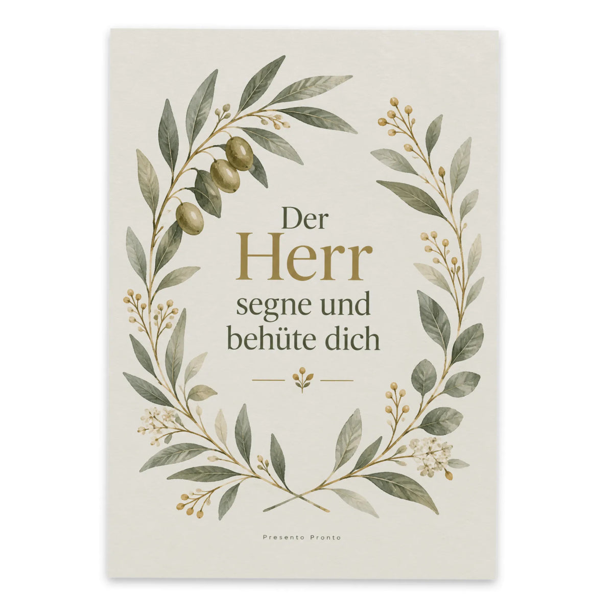 Besinnliche Christliche Postkarte für Segensgrüße mit Olivenzweig|p:2016567|h:e3e62f9165b2711eec2b2c0baceb3a98