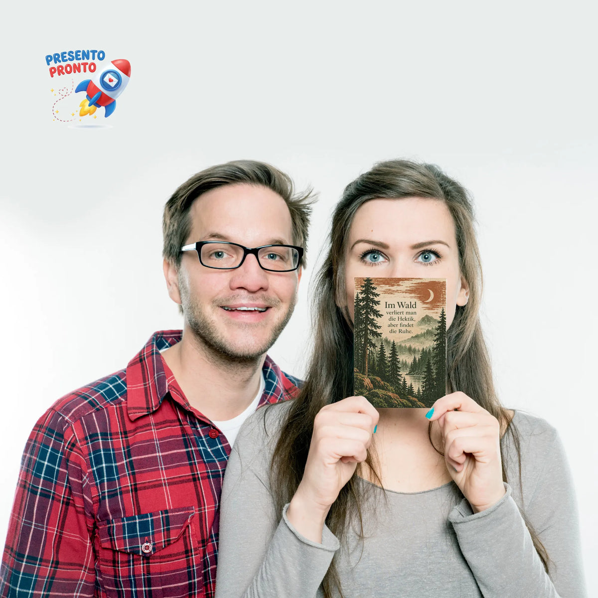 Besinnliche Postkarte für Waldliebhaber mit Mondsichel|p:2016568|h:fed9e6940f13fe6dd29941719e77d164