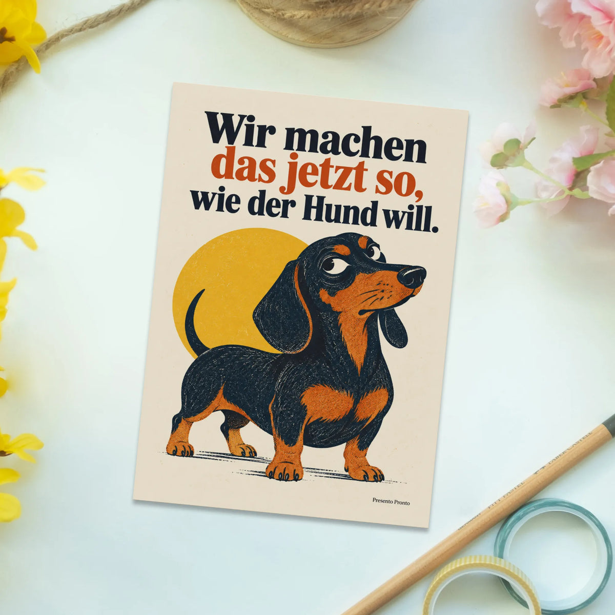 Lustige Postkarte mit Dackel für Hundefans|p:2016572|h:5a2df8303e1507278debd5ace72dedad