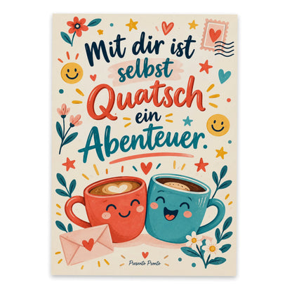 Lustige Postkarte für Freunde mit Kaffeetassen|p:2016578|h:5d0391ee153feeeb2e27e719c0771f6a