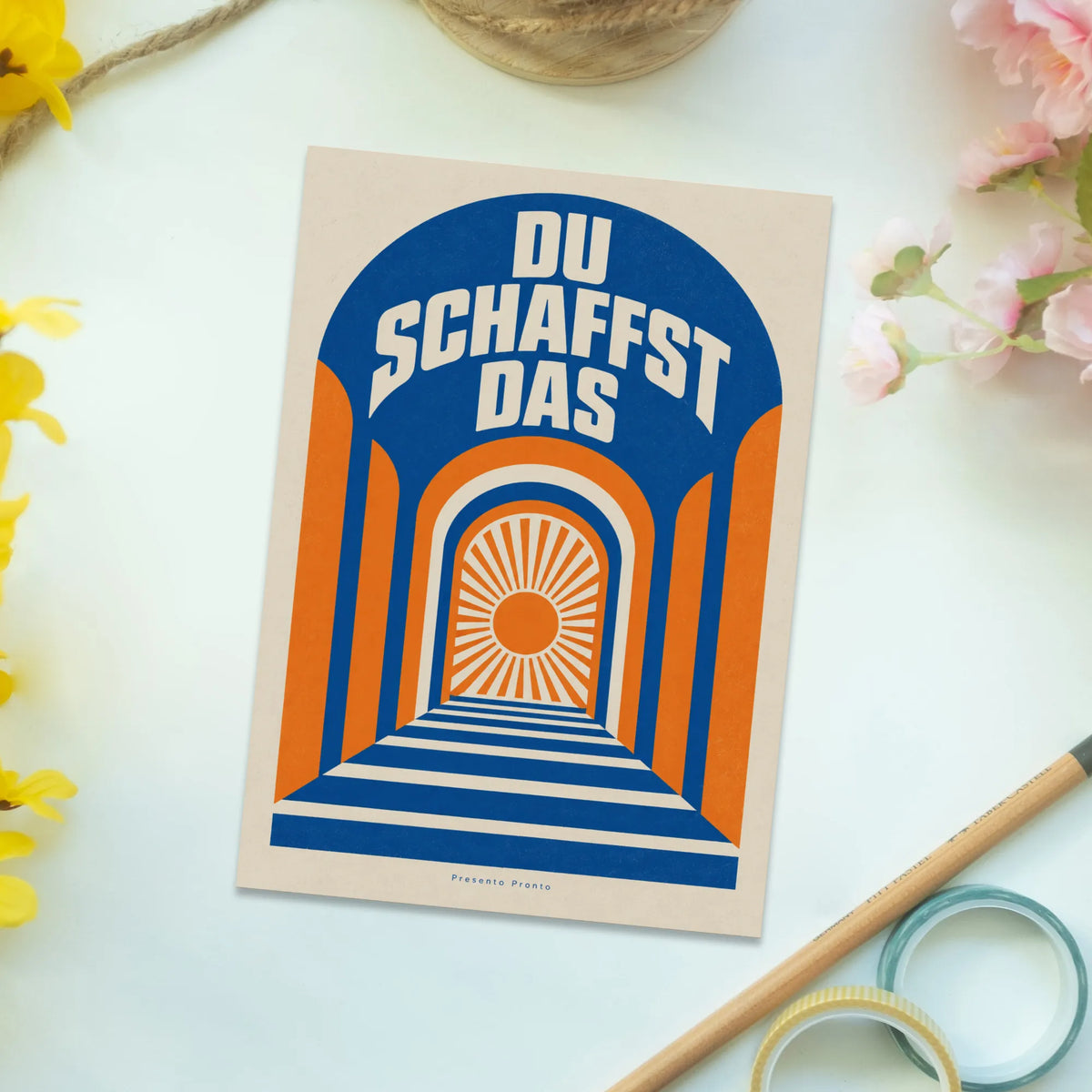 Aufmunternde Postkarte Du schaffst das zur Prüfung mit Sonnenaufgang|p:2016582|h:d0b5ca87b4420cac506af97b22ecad72