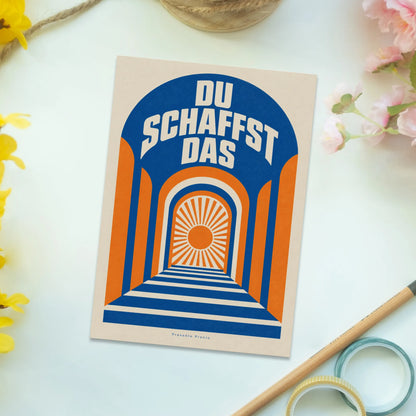 Aufmunternde Postkarte Du schaffst das zur Prüfung mit Sonnenaufgang|p:2016582|h:d0b5ca87b4420cac506af97b22ecad72