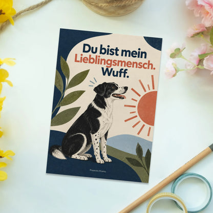 Liebevolle Postkarte mit Hund für den Lieblingsmenschen|p:2016586|h:2ea3400b86e69d38d219f13351d98fdb