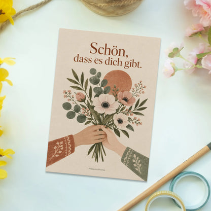 Liebevolle Postkarte für die Freundin mit Wildblumen|p:2016587|h:89c11e74024739d9966af99f7d0f94f9
