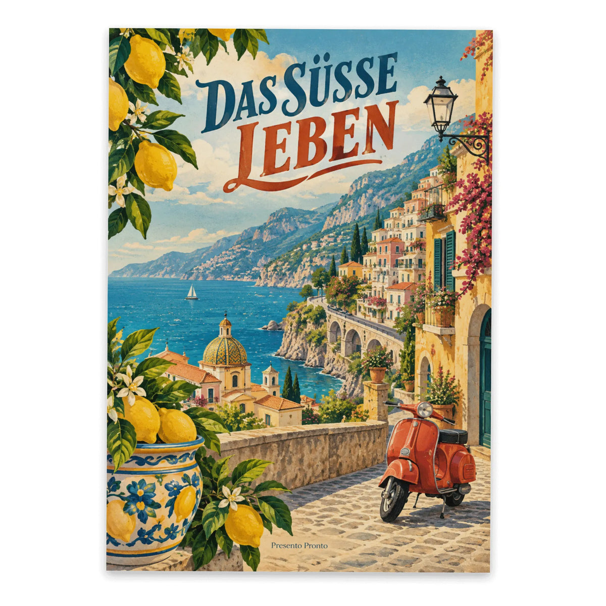 Nostalgische Italienische Postkarte für Italienfans mit Vespa|p:2016588|h:d06c283033dbaee101b6e873b85e6cf1