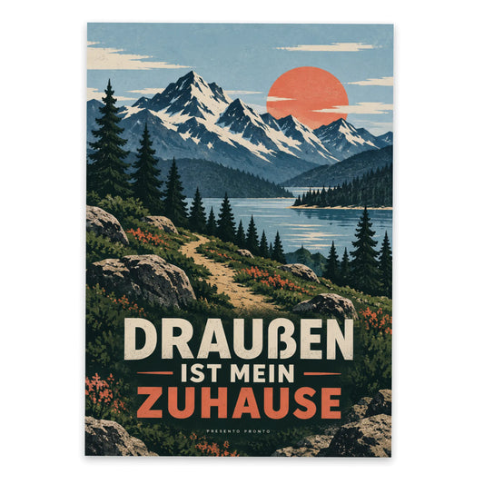 Abenteuerliche Natur Postkarte für Wanderfreunde mit Bergsee|p:2016591|h:f0c0ed20b4b8cd4b226ae467a77553d4
