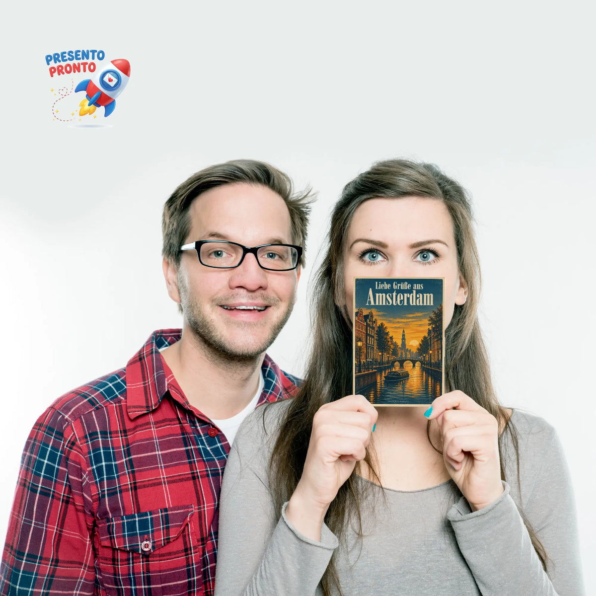Herzliche Postkarte aus Amsterdam für Urlaubsgrüße mit Grachtenhäusern|p:2016593|h:a5e9c564ced36a075d08f5a02cb6f759